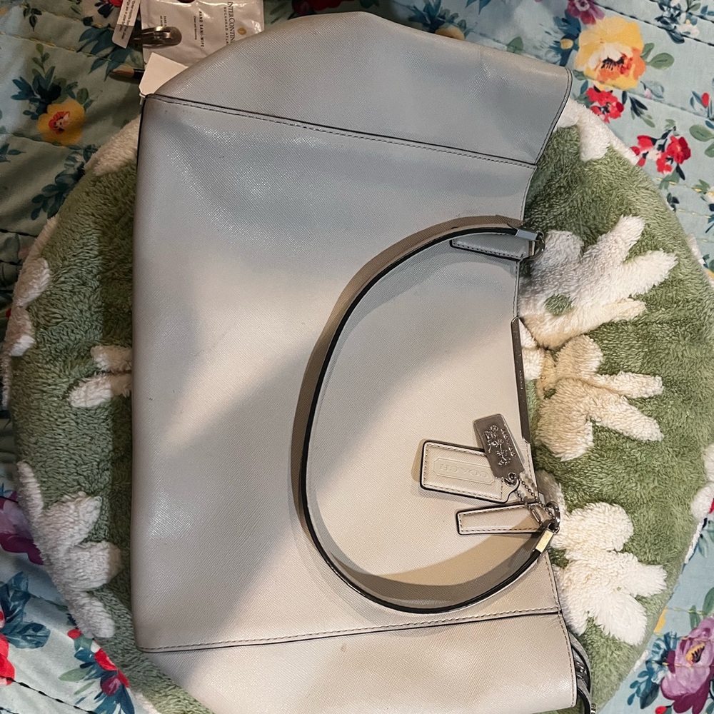 Coach Madison Saffiano Leather Tote- Cream